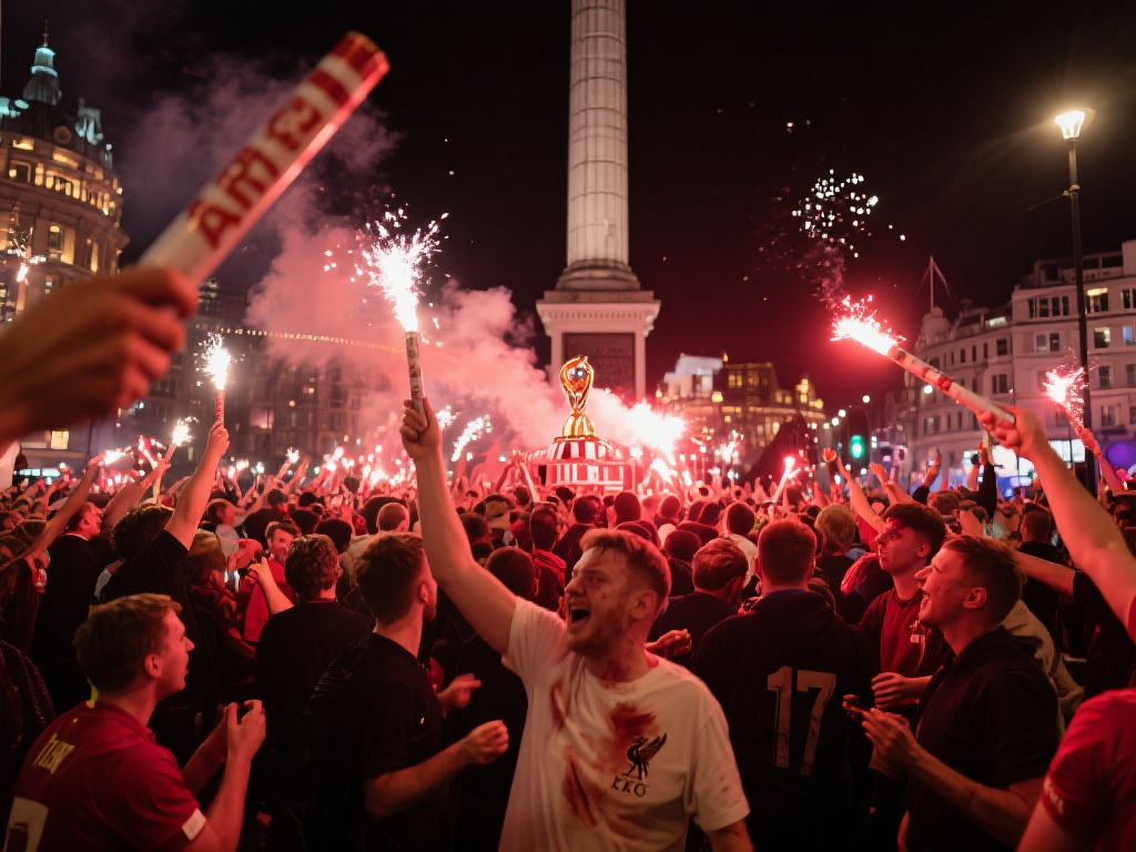 当利物浦以耀眼的表现夺得冠军后，整个城市